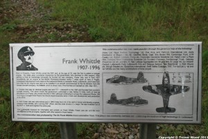 Plaque by the Whittle roundabout